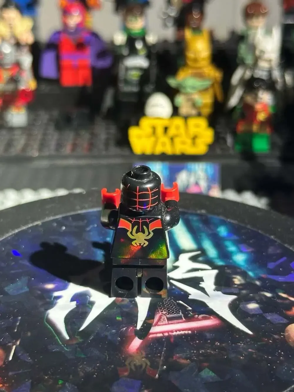 LEGO Miles Morales Spin Minifigure with Gold Spider Logo sh0950